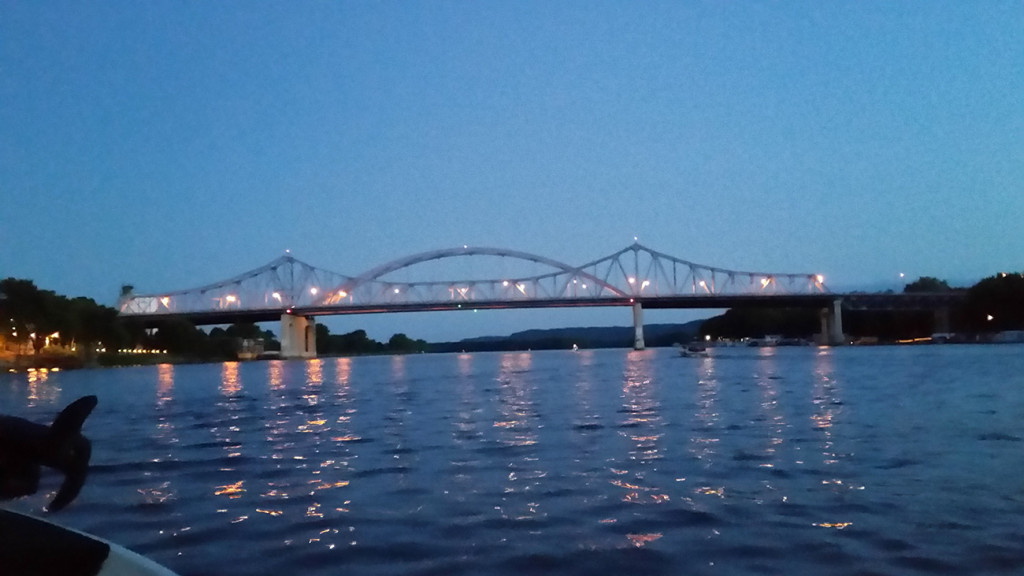 Big Blue Bridge (Cass Street Bridge) over the Mississippi River in La Crosse, WI