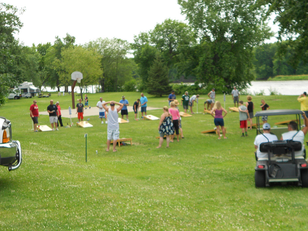 Family reunion at Pettibone Resort on the Mississippi River in La Crosse, WI