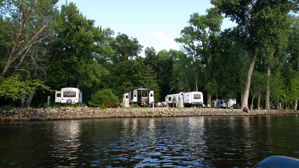 RV camping at Pettibone Resort in La Crosse, WI